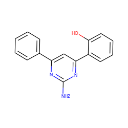 Nc1nc(-c2ccccc2)cc(-c2ccccc2O)n1 ZINC000013130002