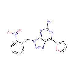 Nc1nc(-c2ccco2)c2nnn(Cc3ccccc3[N+](=O)[O-])c2n1 ZINC000034006007