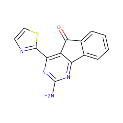 Nc1nc(-c2nccs2)c2c(n1)-c1ccccc1C2=O ZINC000049054048