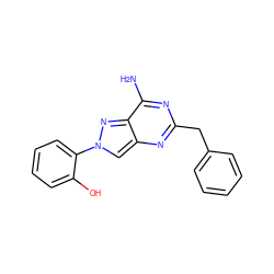 Nc1nc(Cc2ccccc2)nc2cn(-c3ccccc3O)nc12 ZINC000653853365