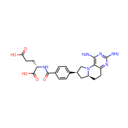 Nc1nc(N)c2c(n1)CC[C@H]1C[C@@H](c3ccc(C(=O)N[C@@H](CCC(=O)O)C(=O)O)cc3)CN21 ZINC000029471260