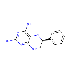 Nc1nc(N)c2c(n1)NC[C@H](c1ccccc1)N2 ZINC000002046942