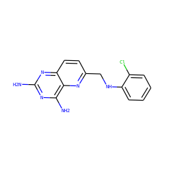 Nc1nc(N)c2nc(CNc3ccccc3Cl)ccc2n1 ZINC000003814905