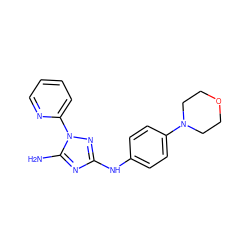 Nc1nc(Nc2ccc(N3CCOCC3)cc2)nn1-c1ccccn1 ZINC000072128606