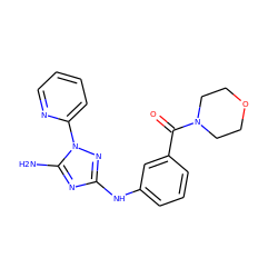 Nc1nc(Nc2cccc(C(=O)N3CCOCC3)c2)nn1-c1ccccn1 ZINC000072127529