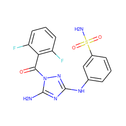 Nc1nc(Nc2cccc(S(N)(=O)=O)c2)nn1C(=O)c1c(F)cccc1F ZINC000064559014