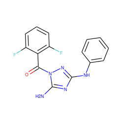 Nc1nc(Nc2ccccc2)nn1C(=O)c1c(F)cccc1F ZINC000064548863