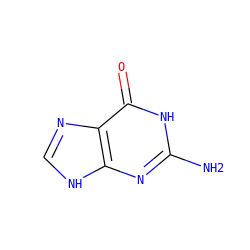 Nc1nc2[nH]cnc2c(=O)[nH]1 ZINC000000895129