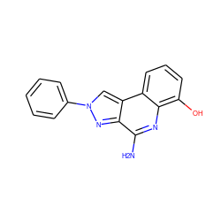 Nc1nc2c(O)cccc2c2cn(-c3ccccc3)nc12 ZINC000072176852