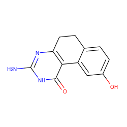 Nc1nc2c(c(=O)[nH]1)-c1cc(O)ccc1CC2 ZINC000013832461