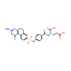 Nc1nc2c(c(=O)[nH]1)-c1ccc(S(=O)(=O)Nc3ccc(C(=O)N[C@@H](CCC(=O)O)C(=O)O)cc3)cc1CC2 ZINC000027096203