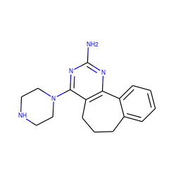 Nc1nc2c(c(N3CCNCC3)n1)CCCc1ccccc1-2 ZINC000040980837