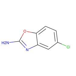 Nc1nc2cc(Cl)ccc2o1 ZINC000008614810