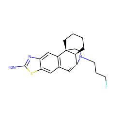 Nc1nc2cc3c(cc2s1)C[C@@H]1[C@@H]2CCCC[C@]32CCN1CCCF ZINC000071315751