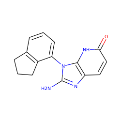 Nc1nc2ccc(=O)[nH]c2n1-c1cccc2c1CCC2 ZINC000118270199