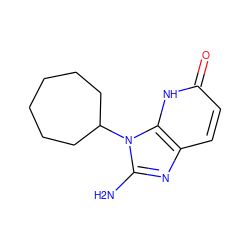 Nc1nc2ccc(=O)[nH]c2n1C1CCCCCC1 ZINC000118268498