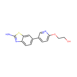 Nc1nc2ccc(-c3ccc(OCCO)nc3)cc2s1 ZINC000474609792