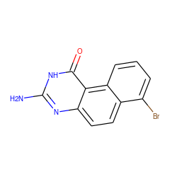 Nc1nc2ccc3c(Br)cccc3c2c(=O)[nH]1 ZINC000013832384