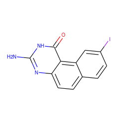 Nc1nc2ccc3ccc(I)cc3c2c(=O)[nH]1 ZINC000013832390