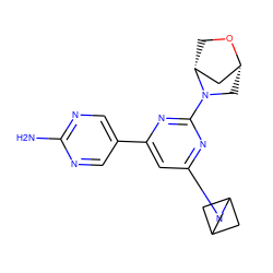 Nc1ncc(-c2cc(N3CC4CC3C4)nc(N3C[C@@H]4C[C@H]3CO4)n2)cn1 ZINC000653753090