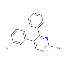 Nc1ncc(-c2cccc(O)c2)c(-c2ccccc2)n1 ZINC001772605313