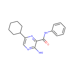 Nc1ncc(C2CCCCC2)nc1C(=O)Nc1ccccc1 ZINC000071318371