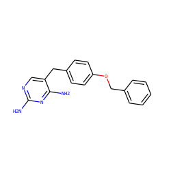 Nc1ncc(Cc2ccc(OCc3ccccc3)cc2)c(N)n1 ZINC000005974561