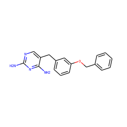 Nc1ncc(Cc2cccc(OCc3ccccc3)c2)c(N)n1 ZINC000013532872