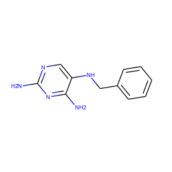 Nc1ncc(NCc2ccccc2)c(N)n1 ZINC000013532430