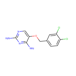 Nc1ncc(OCc2ccc(Cl)c(Cl)c2)c(N)n1 ZINC000013532410