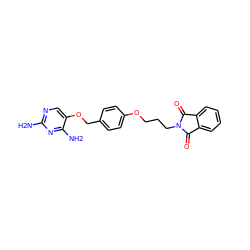 Nc1ncc(OCc2ccc(OCCCN3C(=O)c4ccccc4C3=O)cc2)c(N)n1 ZINC000013532503