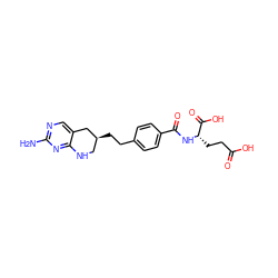 Nc1ncc2c(n1)NC[C@H](CCc1ccc(C(=O)N[C@@H](CCC(=O)O)C(=O)O)cc1)C2 ZINC000026580279