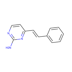 Nc1nccc(/C=C/c2ccccc2)n1 ZINC000058593499