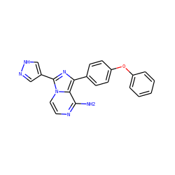 Nc1nccn2c(-c3cn[nH]c3)nc(-c3ccc(Oc4ccccc4)cc3)c12 ZINC000096168206