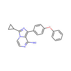 Nc1nccn2c(C3CC3)nc(-c3ccc(Oc4ccccc4)cc3)c12 ZINC000096168047