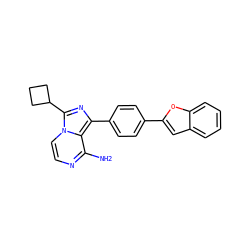 Nc1nccn2c(C3CCC3)nc(-c3ccc(-c4cc5ccccc5o4)cc3)c12 ZINC000096168295