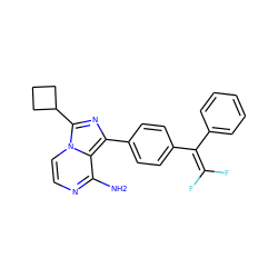 Nc1nccn2c(C3CCC3)nc(-c3ccc(C(=C(F)F)c4ccccc4)cc3)c12 ZINC000096168125