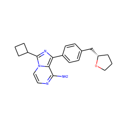 Nc1nccn2c(C3CCC3)nc(-c3ccc(C[C@@H]4CCCO4)cc3)c12 ZINC000096168094