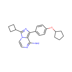 Nc1nccn2c(C3CCC3)nc(-c3ccc(OC4CCCC4)cc3)c12 ZINC000096168127