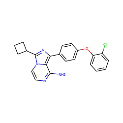 Nc1nccn2c(C3CCC3)nc(-c3ccc(Oc4ccccc4Cl)cc3)c12 ZINC000095585134