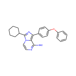 Nc1nccn2c(C3CCCCC3)nc(-c3ccc(Oc4ccccc4)cc3)c12 ZINC000096168046