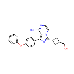 Nc1nccn2c1c(-c1ccc(Oc3ccccc3)cc1)nc2[C@H]1C[C@H](CO)C1 ZINC000261072178