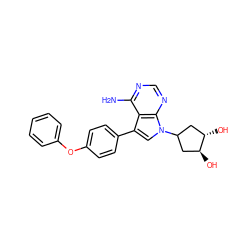 Nc1ncnc2c1c(-c1ccc(Oc3ccccc3)cc1)cn2C1C[C@H](O)[C@@H](O)C1 ZINC000026271737