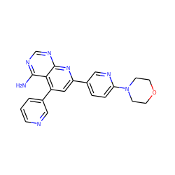 Nc1ncnc2nc(-c3ccc(N4CCOCC4)nc3)cc(-c3cccnc3)c12 ZINC000027980615