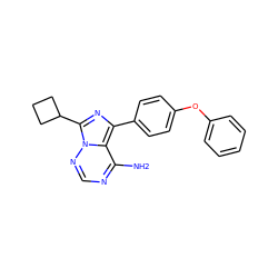 Nc1ncnn2c(C3CCC3)nc(-c3ccc(Oc4ccccc4)cc3)c12 ZINC000096168304