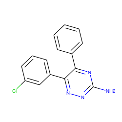 Nc1nnc(-c2cccc(Cl)c2)c(-c2ccccc2)n1 ZINC000084597081