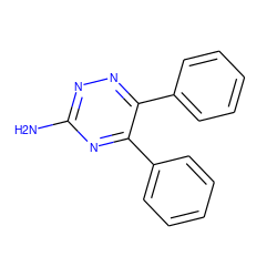 Nc1nnc(-c2ccccc2)c(-c2ccccc2)n1 ZINC000000105284