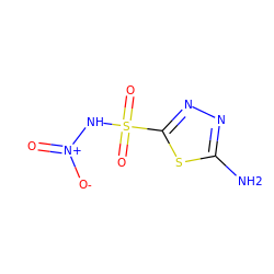 Nc1nnc(S(=O)(=O)N[N+](=O)[O-])s1 ZINC000653905253