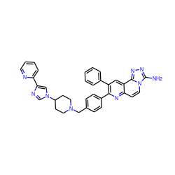 Nc1nnc2c3cc(-c4ccccc4)c(-c4ccc(CN5CCC(n6cnc(-c7ccccn7)c6)CC5)cc4)nc3ccn12 ZINC000042835045