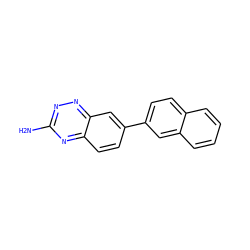 Nc1nnc2cc(-c3ccc4ccccc4c3)ccc2n1 ZINC000037858321